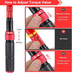 1/2 Torque Wrench,1/2 Torque Wrench 30-250 Ft Lb(40.7-339.0 Nm) Dual scale,torque wrench 1/2 drive 250 ft-lb Pre-Calibrated Accuracy+-3% - Ideal for Automotive & Heavy Machinery Use