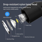 LED Work Lights - 450 Lumens COB Lamp, Flexible Gooseneck, Screw-Fixed Base, Ideal for Machine Tools, Lathe Workbenches