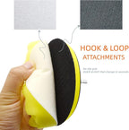 10Pcs 5Inch Face Backing Plate Compound Buffing Polishing Sponge Pads Waffle Foam Buffing Polishing Pads Kit with Woolen Cutting Pad and 5Inch Backing Plate M10 Drill Adapter