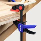 WORKPRO 6" Clamps for Woodworking 2-Pack, Quick-Release Wood Clamps/Spreader Light Duty, One Hand 150 LBS Load Limit, Ideal for Woodworking and DIY Projects