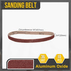 3/4 x 18 Inch Sanding Belt, 10 Pcs 36 Grit Aluminum Oxide Knife Sharpener Belts Work Sharpening for Belt Sander Knife Carving Tool Metal Working