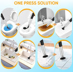 Electric Toilet Plunger, Drain Unclogger Plungers High Pressure Air Drain Blaster with Drain Auger, Splash-free Plungers for Bathroom, Plumbing Snake for Toilet, Clog Remover Heavy Duty(Black)