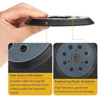 4 Pack 5" 8 Hole Hook & Loop Replacement Sander Pads Compatible with Makita Orbital Sander BO5010 BO5030K BO5031K BO5041K, Replacement Parts #743081-8/743051-7 (3 Screw Holes Sander Pads