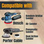 POWERTEC 40/80/120 Grit, 75 PK, 6 Inch Sanding Discs – Hook and Loop, 6-Hole Aluminum Oxide Orbital Sander Pads, Woodworking Round Sandpaper for Random Orbital, Air, Pneumatic & DA Sanders (45251)
