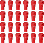 PATIKIL 5 mm Stop Peg Lock, 25 Pcs Pegboard Hooks Anti Sweep Theft Hook Locks Plastic Pegs for Mobile Accessories Shop Clothes Retail Security Display, Red