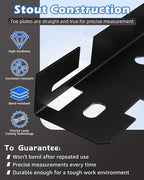 Wheel Alignment Tool Kit 2Pcs, Heavy Duty Toe Alignment Tool Plates with Tape Measures, Car Front End Alignment Tool Companion for Camber Alignment, Fast Accurate DIY Toe Alignment, No assembly, Black