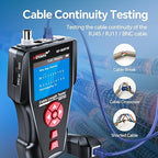 NOYAFA NF-8601W Network Cable Tester,LAN Ethernet Cable Tester RJ45 UTP STP Diagnose Tone Tracer Network Cable Length Tester for RJ45, RJ11, BNC, PING/POE 8 Identifier Telephone Wire Tracker