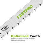 FASTPRO 50-Piece Jigsaw Blades Set with Case, Assorted T-Shank Jig Saw Blades for Wood, Metal and Plastic Cutting