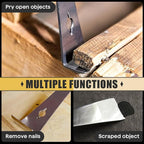 2-Piece 17005 Stainless Steel Pry Bar Scraper Set, 9.25" and 6.7" Trim Puller, Small Flat Pry Bar, Silver Beekeeping Hive Scraper, Bee Hive Hand Tool, 2 Sizes