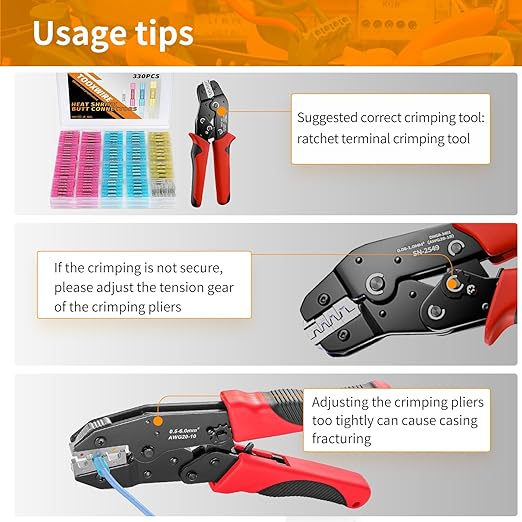 120PCS Heat Shrink Butt Connectors,Solder Seal Butt Splices, Waterproof Insulated for Marine, Automotive, Electrical Wiring