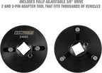 OEMTOOLS 35058 Brake Caliper Piston Rewind Tool, Spring Loaded Brake Caliper Wind Back Tool, Universal Rear Piston Brake Caliper Retractor Tool , Black
