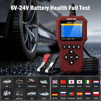 Car Battery Tester 6V 12V 24V, 5-3000CCA Automotive 12V and 24V Dual Circuit Testing, Load/Alternator Tester, Digital Auto Battery Analyzer Charging Cranking System Tester for All Cars Motorcycle Boat