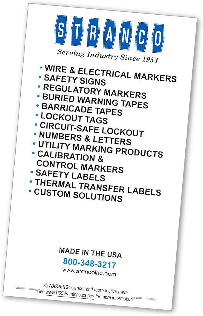 Premium Wire Marker Book for Cable Management, Vinyl-Coated, High-Tack Adhesive, Electric Panel Wire Label Stickers - 10 Pages, 1 Book, 450 Labels Numbered 1-45 (Pack of 25)