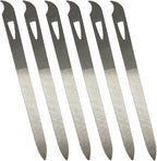 Nail Files for Natural Nails (6 Pack), Metal Nail File 5.5’’ Stainless Steel Thin Durable Nail Filer with Curved Sharp Pointed Tip Double Sided Manicure Pedicure Toenails Tools