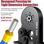 Preciva Ferrule Crimping Tool Kit with 1900PCS Wire Connectors, Hexagonal AWG23-10 Sawtooth Self-Adjustable Ratchet Wire Terminals Crimper Kit