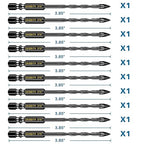 10 Pcs 3/16" Masonry Concrete Drill Bit Set for Tile Brick Glass Plastic Wood, Cross Tungsten Carbide Tip, Hex Shank, Work with Ceramic Porcelain Tile Wall Mirror Paver, 3/16 Inch Drill Bits,5mm.