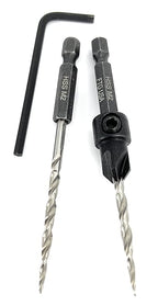 FTG USA Adjustable Wood Countersink Drill Bit #6 (9/64") with 1 Tapered Drill Bit for Woodworking