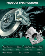 SCITOO 19-3127 Rear Left Disc Brake Caliper Assembly Without Bracket For Mini For Cooper 2003-2006 2008