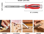 HAUTMEC 1/2" Wood Chisel – High-Impact Drop-Forged CRV Steel, Fully Polished Beveled Edge Blades, Heavy-Duty Strike Cap & Extended Anti-Skid Handle – HT0360