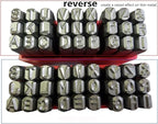 27pcs Heavy Duty Steel Stamp Uppercase Reverse Letters 1/16 1.5mm Hand Stamping Character Mark Code Alphabet Punch Kit for Bracelet Ring Jewelry Sheet Metal Plate Making Mold Die
