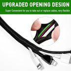18FT Split Cable Management Sleeve Wire Loom Tubing Cord Protector for High-Temperature Automotive Harness Wires and Home Cable Management,Self-Wrapping Braided Cord Covers (3/4 Inch)
