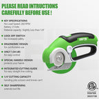 ZEITE 4V Cardboard Box Cutter,Cordless Electric Scissors,with 2 Blades,Storage Box,USB Charging Cable,Max Cutting 1/4",Ideal for Cardboard,Thin Carpet & Plastic Recycling,Easy to Hold and Safe
