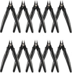 YaeCCC 10 Pack Wire Cutters Black Diagonal Cutting Pliers for Electronic, Model, Jewelry Making, 170 Flush Cutter 5 inch