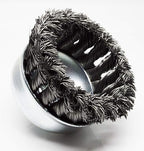 Benchmark Abrasives 2-3/4" Knot Wire Cup Brush for Narrow Holes Derusting Paint Removal Deburring Ferrous Metals Concrete, Wire End Brush for Angle Pneumatic Grinder - (Carbon Steel)