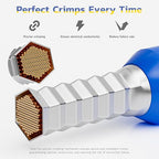haisstronica Ferrule Crimping Tool Kit Wire Ferrules Crimper with 1200PCS Ferrule AWG 23-10 Wire End Ferrule Terminals