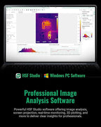 P2W 640x480 Super Resolution Thermal Camera with Dual-Camera, 256x192 IR Resolution Thermal Imaging Camera, 3.5" Touch Screen,Wi-Fi,8MP Visible Camera, Video and Audio Recording