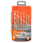 KENDO 15 PCS Cobalt Drill Bit Set(1/16"-3/8"), M35 High Speed Steel, 135 Degree Tip, Twist Jobber Length Drill Bits Set for Hard Metal, Stainless Steel, Cast Iron and Wood with Storage Case