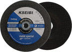 KSEIBI 645110 Grinding Wheels 10-Pack, Aluminum Oxide Discs for Metal & Stainless Steel, 9" x 1/8" x 7/8", Aggressive Grinding for Angle Grinders, Depressed Center Design