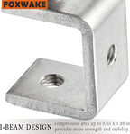 Stainless Steel C Clamps Mini 1 Inch for Mounting, Heavy Duty Metal U Clamps for Metal Working, Small Desk Clamp with Stable Wide Jaw Opening & Protective Pads/I-Beam Design (2pcs)