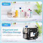 Mesh Shower Caddy Portable, Quick Dry Hanging Toiletry Bag for College Dorm Essentials with 4 Pockets/Divider/Plastic Bottom, Travel Tote Bag for Camping, Bathroom, Beach, Swimming, Gym
