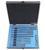 Accusize Industrial Tools Dowel Pin Reamer Size: 0.1230" Thru 0.4995", HSS M2 Premium Chucking Reamer Set, Right Hand Cut, 14 pcs Set, 5528-ST00