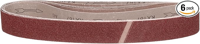 2 x 48 Inch Sanding Belt, 6 Pcs 40 Grit Knife Sharpener Belts Work Sharpening for Belt Sander Knife Carving Tools Metal Working