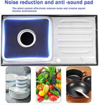 Outdoor Utility Sink,Free Standing Stainless Steel Laundry Tub, Single Bowl Portable Washing Hand Basin Station,with Cleaning Table&Storage Shelves for Garage, Restaurant, Kitchen,Camping, Backyard(Do