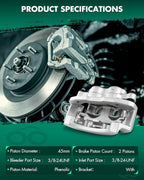 SCITOO 18B4748 Rear Right Disc Brake Caliper w/Bracket Fit For Ford For E-150 2007,For Ford For E-350 Econoline Club Wagon 1999-2002,For Ford For E-350 Super Duty 1999-2007, Double Pistons