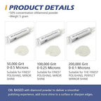 SCOTTCHEN 3Pcs Diamond Polishing Paste, 50,000/100,000/200,000Grit, 0-0.5/0-0.25/0-0.1 Microns Lapping Compound with 50% Concentration of Diamond Powders for Jewelry, Metal, Ring, Glass, 5 Gram Each