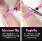 100 Colored Wristbands - Lightweight Pink Concert Party Wrist Straps