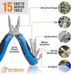 Multitool 15-in-1 with Safety-Locking, Stainless Steel Multi Tool Pliers, Functional Pocket Knife (EDC) for Outdoors, Camping, Hiking, Fishing, Simple Repir, Gift for Father, Husband Brother Boyfriend