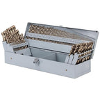 YOUGFIN 115 Pieces Cobalt Drill Bit Set, M35 High Speed Steel Twist Jobber Length Drill Bits for Stainless Steel Hard Metal and Cast Iron with Metal Indexed Case (1/16 Inch-1/2 Inch, A-Z, 1-60)