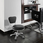 Saloniture Rolling Hydraulic Salon Stool with Backrest- Adjustable Swivel Chair for Spa, Shop, Salon, Massage, Medical, Work or Office