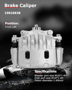cciyu Front Left Brake Caliper Assembly w/Bracket 19B2683B For Saab For 9-2X,For Subaru For Baja/For Crosstrek/For Forester/For Impreza/For Legacy/For Outback/For WRX/For XV Crosstrek