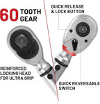 3/4 Inch Torque Wrench, 60 Tooth Torque Wrench 3/4 Drive 100-400FT.LB/136-542N.M with a Solid Storage Case