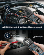 Clamp Meter DURFICST Digital Inrush Clamp Multimeter AC/DC 1000A 6000 Counts Amp Voltage Tester with VFD, LOZ Mode,Measures AC/DC Current Voltage NCV Temperature Resistance Capacitance Frequency