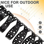 Metal Strap 1-Inch x 50FT 0.6mm Thickness Metal Strapping with Holes Galvanized Pipe Hanger Strap DIY Cutting and Installation for Pipe Support (Black)