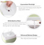 Collapsible Wash Basin 9L, Foldable Dish Tub with Drain Plug, Portable Collapsible Dish Basin, Camping Sink for Washing Dishes, Laundry & Kitchen Use (Green)
