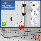 Pegboard Hook 100 Pcs, Heavy Duty Peg Board Hooks fit 1/8"＆1/4" Pegboards, Pegboard Accessories with Peg Locks for Organizing Various Tools,Peg Board Tool Utility Hooks
