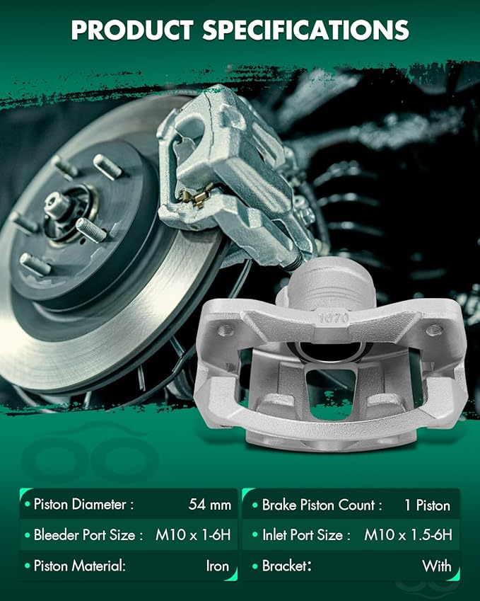 SCITOO Front Left Brake Caliper With Bracket 19B2810 Compatible For Chevrolet 2004-2011 2013-2016 For Daewoo 1999-2002 For Pontiac 2005-2010 For Suzuki 2004-2009